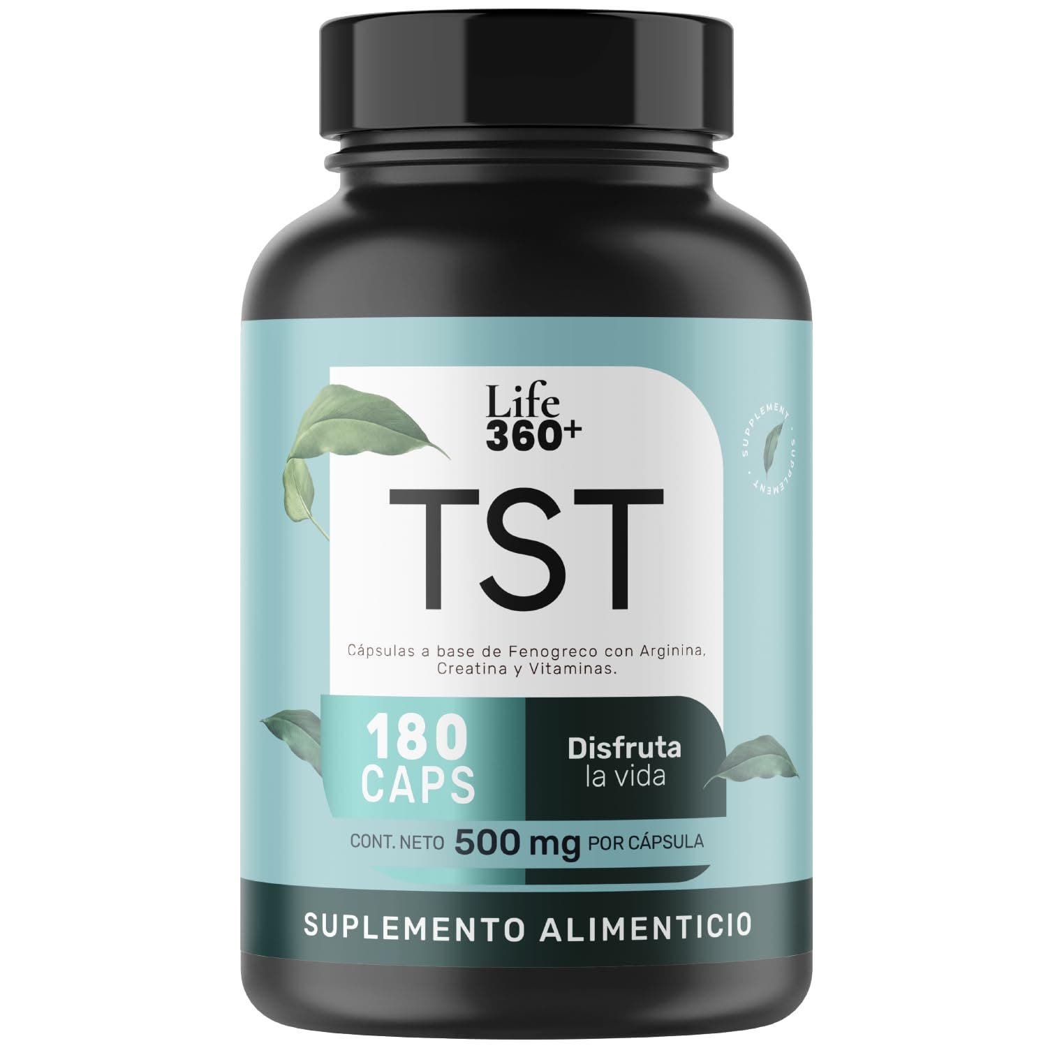LIFE 360+ TST | Fenogreco, L-Arginina, Creatina, Magnesio | 180 Cápsulas