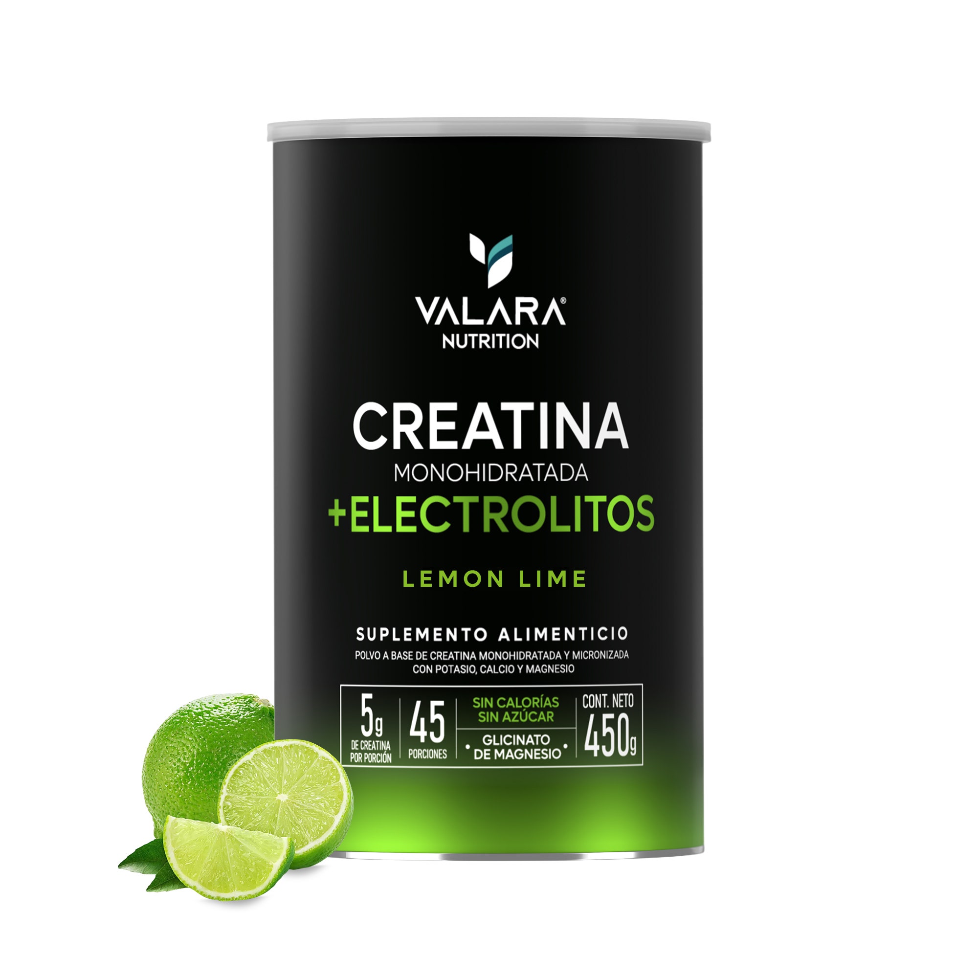 Valara Electrolitos + Creatina Limón 450 gr