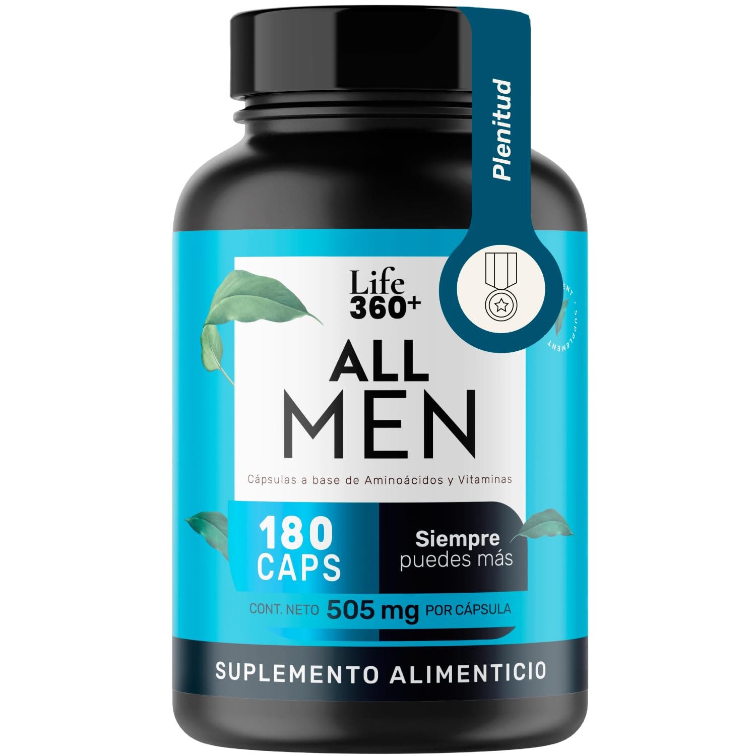 LIFE 360+ Multivitamínico Men | Creatina, BCAA 2:1:1| 180 Cápsulas