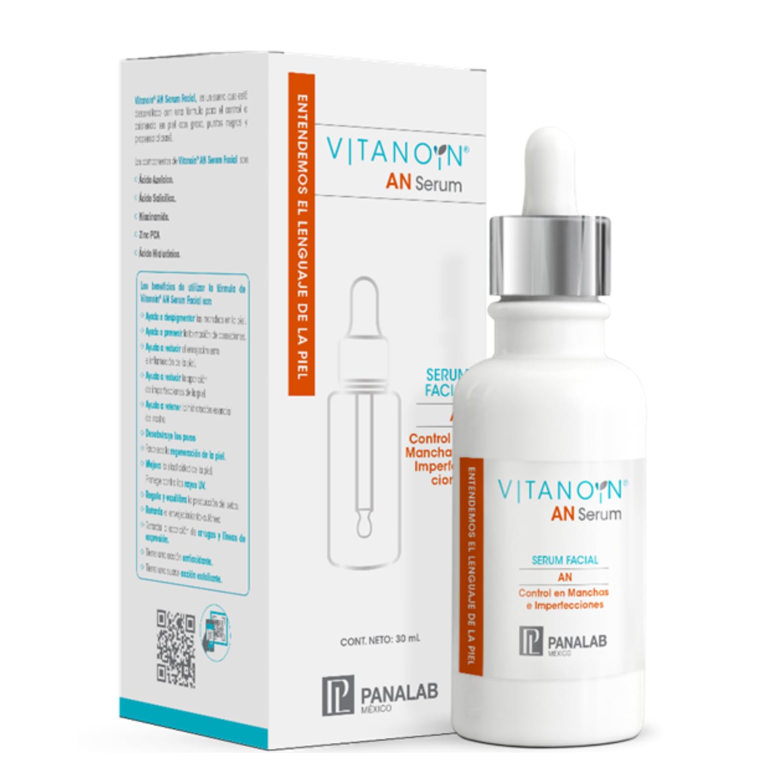 Panalab Vitanoin AN Serum Facial Anti Manchas e Imperfeciones 30 ml