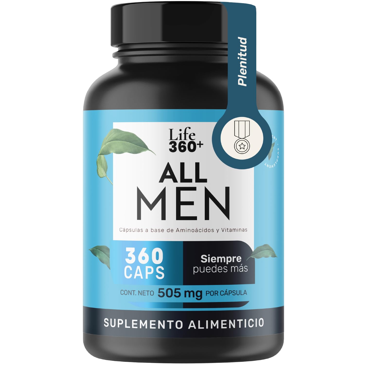 LIFE 360+ Multivitamínico Men | Creatina, BCAA 2:1:1| 360 Cápsulas